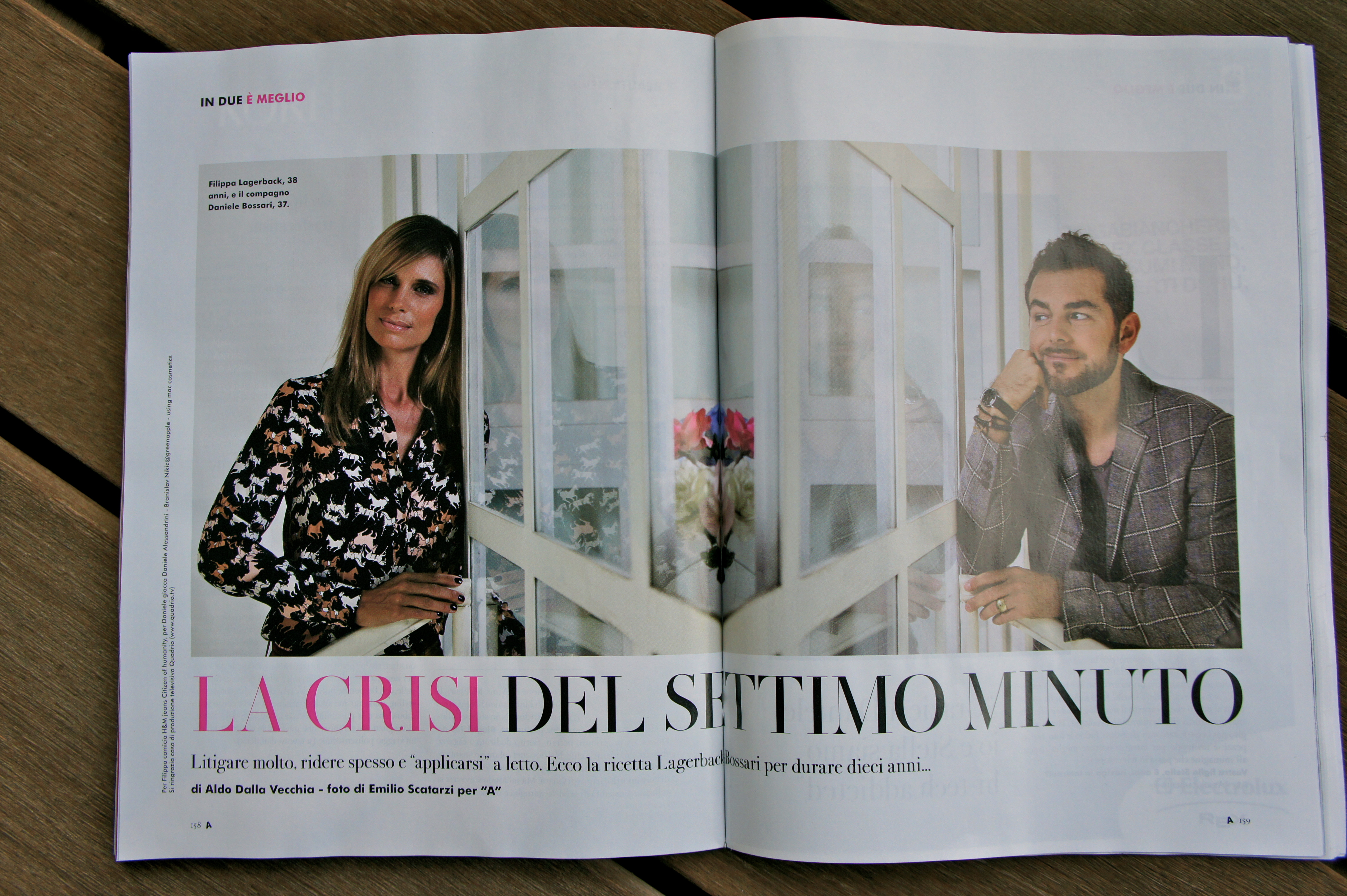 Filippa Lagerback e Daniele Bossari su A